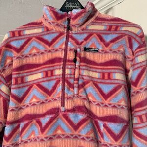 Southern Marsh Pullover-Men's Small-1/4 Zip-Aztec Fleece Unisex-Orng-Pink—Tan-Bl